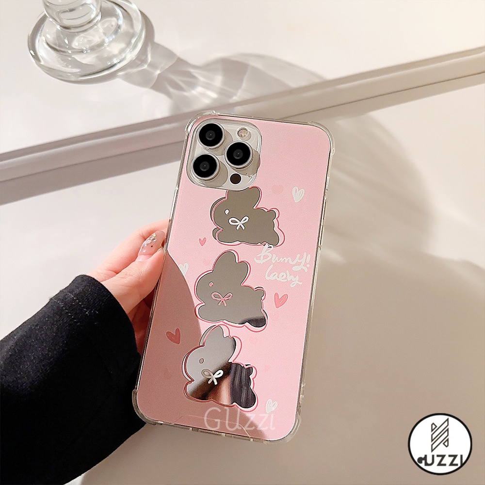 Ốp Điện Thoại TPU Màu Hồng Tích Hợp Gương Và Vòng Đeo Tay Dành Cho Iphone 11 / 14 12 13 14 Pro Max