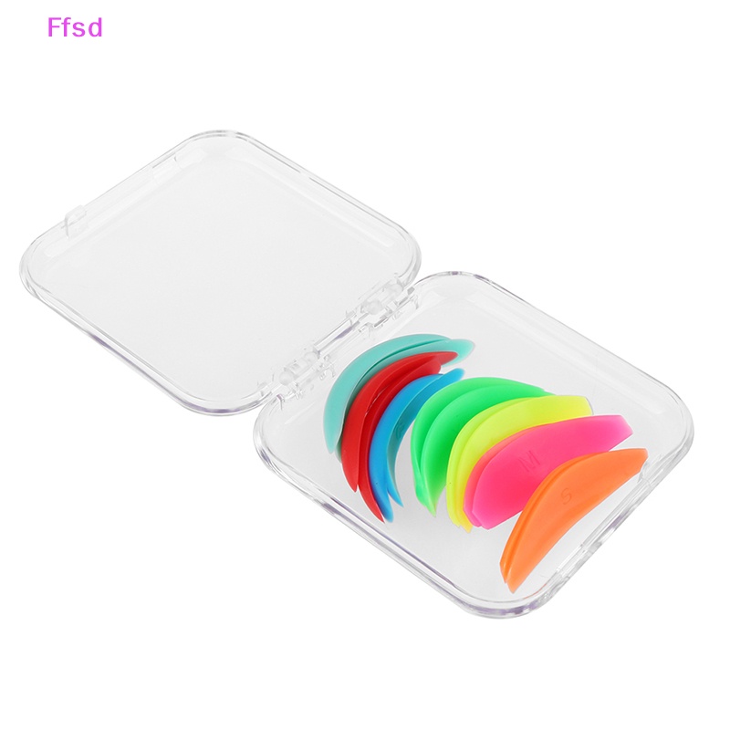 {Ffsd} Bộ 7 Cặp Đệm Silicone Uốn Cong Lông Mi Có Thể Tái Sử Dụng