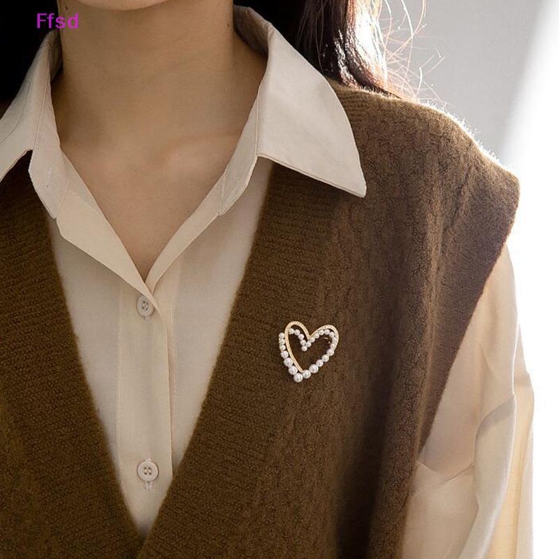 {Ffsd} Ghim Cài Áo Đính Pha Lê Hình Trái Tim Pha Lê Cổ Điển Hợp Thời Trang * Hàng Bán Chạy