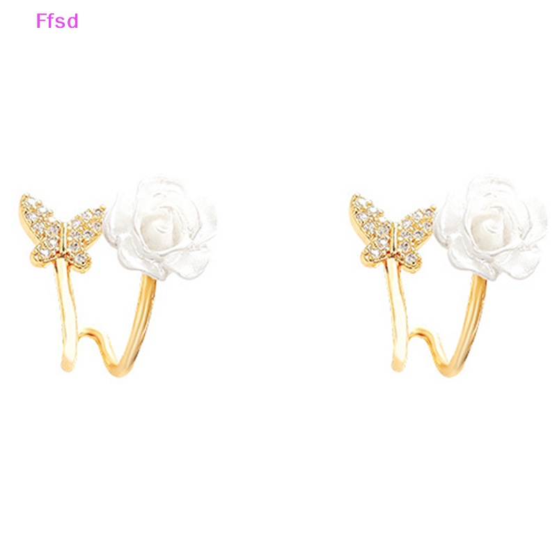 {Ffsd} Bông Tai Đinh Tán Hình Hoa Và Bướm Dễ Thương Thời Trang Hàng Ngày Dành Cho Bạn Nữ * Bán Chạy