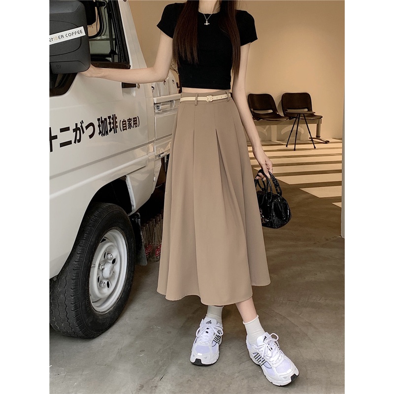 Chân Váy Xếp Li Lưng Cao Thời Trang Mùa Hè Hàng Mới Dành Cho Bạn Nữ