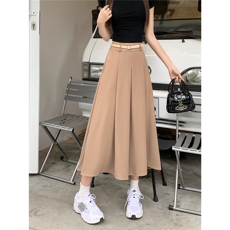 Chân Váy Xếp Li Lưng Cao Thời Trang Mùa Hè Hàng Mới Dành Cho Bạn Nữ