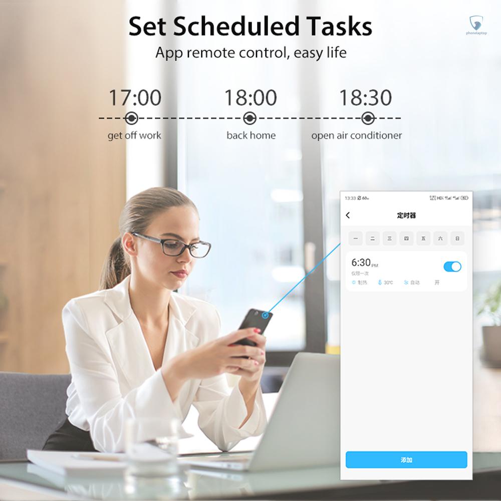 (laptvn) Bộ Điều Khiển Nhiệt Độ Độ Ẩm Thông Minh Tuya WiFi Có Màn Hình LCD Và APP R Cho Phòng Khách / Phòng Ngủ / Phòng Khách