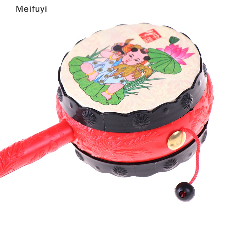 [Meifuyi] 1 Đồ Chơi Trống Lục Lạc Cầm Tay Truyền Thống Trung Hoa Hoạt Hình Cho Trẻ Em