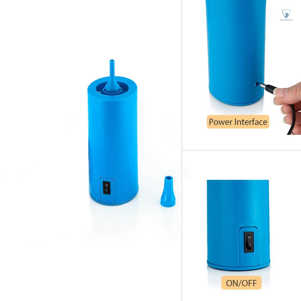 Máy Bơm Bong Bóng Điện Tử Di Động Kèm 2 Vòi Phun Màu Xanh Dương Trang Trí Tiệc Sinh Nhật / Giáng Sinh