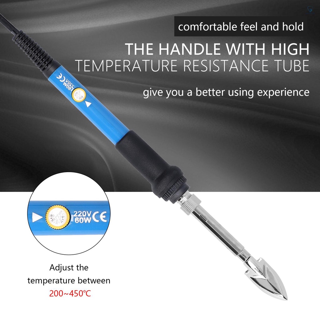Bàn Ủi Da Điện Tử Mini 60W 200~4500 ~ 450°C Phụ Kiện Chuyên Dụng Cho Xe Đạp