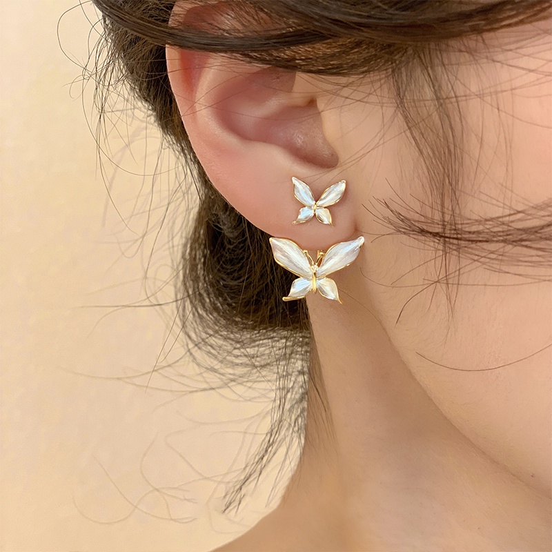 Bông Tai Mạ Bạc 925 Hình Bướm Thời Trang Cho Nữ