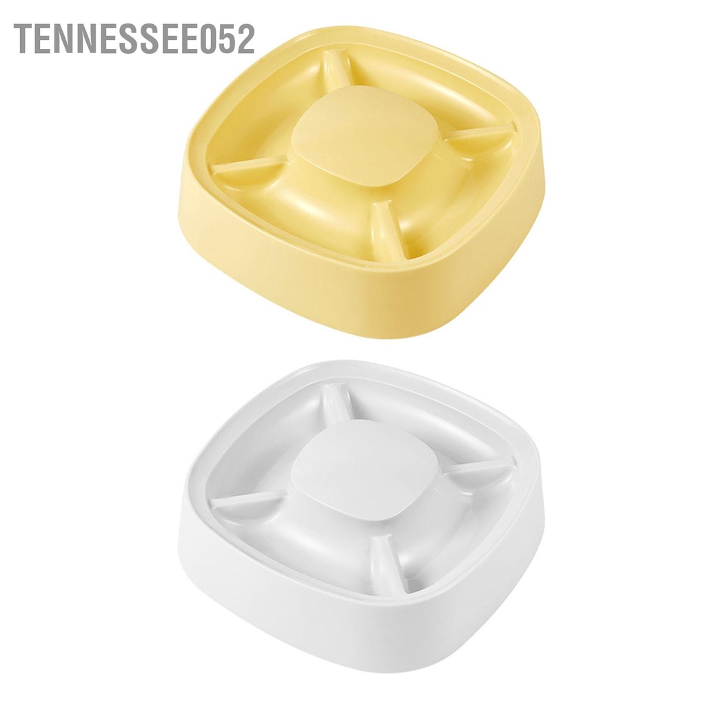 Tennessee052 Cát Ăn Chậm Ngăn Nghẹt Thở 4 Khe Làm Mịn Nhựa PP Bền Đa Năng Bát Thức Cho Mèo Thú Cưng Kích Thước Nhỏ