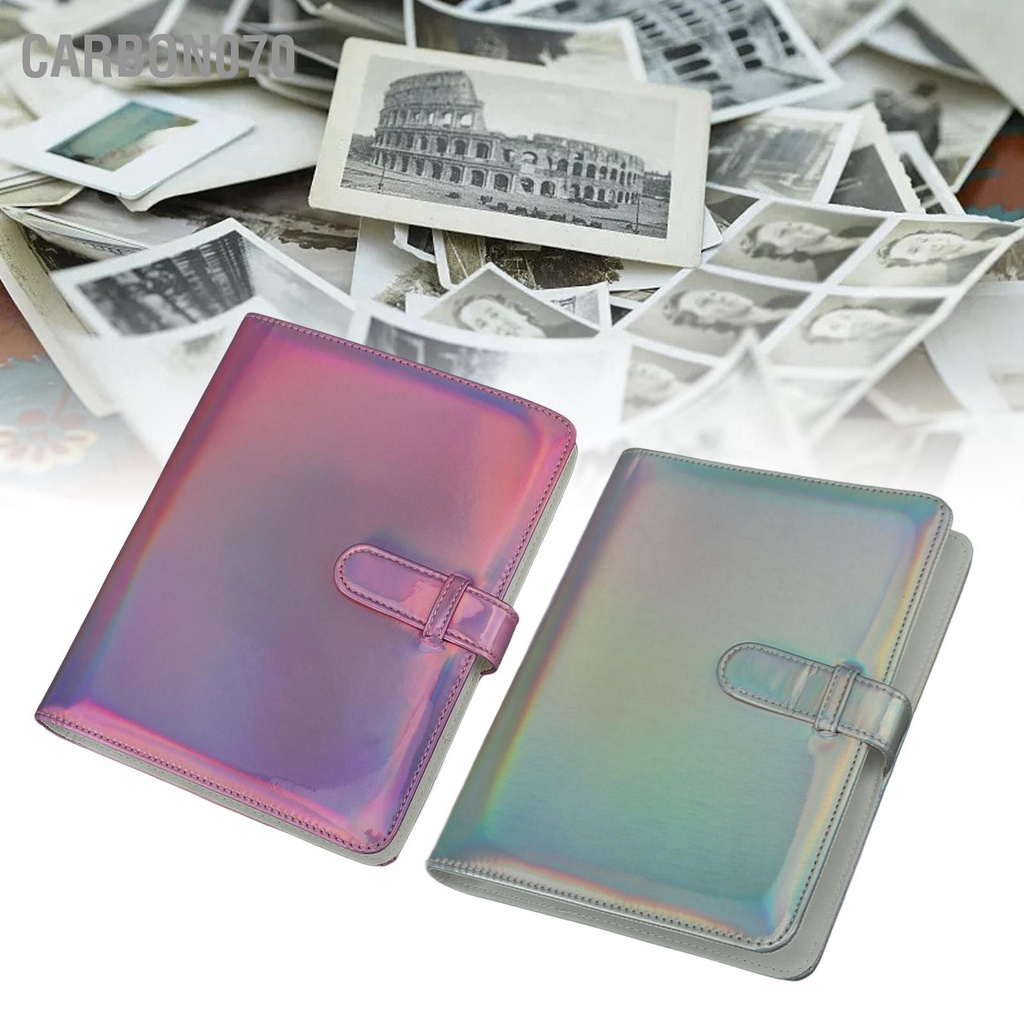 Carbon070 256 Túi Album Ảnh PU Thời Trang Chống Thấm Nước Nhẹ Mini Cho Bạn Bè