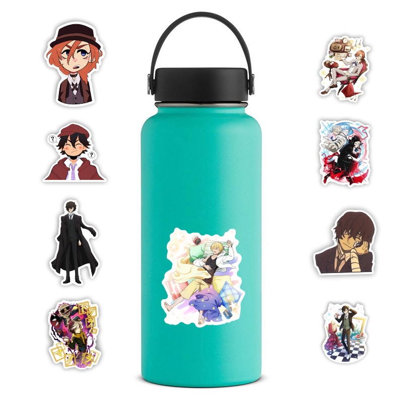 50 Cái / Bộ ❉ Bộ 02 Miếng Dán Trang Trí Dòng Q Bungo Stray Dogs ❉ Sticker Dán Tường Chống Thấm Nước Họa Tiết Doodle Hợp Thời Trang