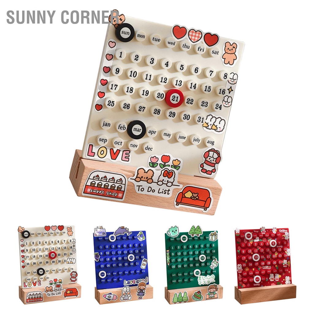 Sunny corner Có hàng sẵn Bàn Làm Việc Lập Kế Hoạch Ngày Tích Hợp Vòng Đúc Lịch Đồ Trang Trí Cho Văn Phòng Phẩm Tại Nhà DIY