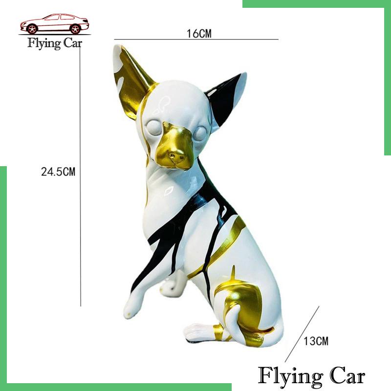 Mô Hình Chú Chó Chihuahua Bằng Nhựa Resin Nhiều Màu Sắc Lzdjfmy2