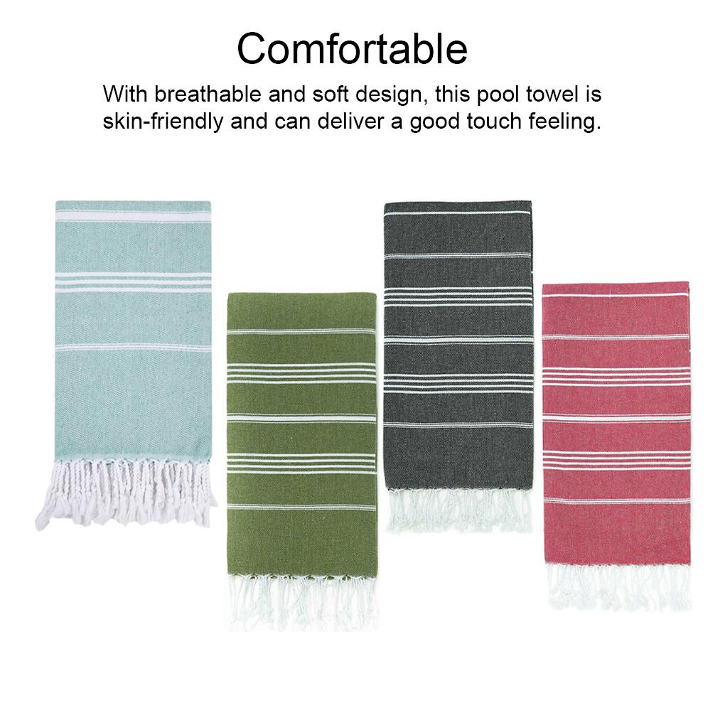 Khăn Tắm Polyester Nhanh Khô Họa Tiết Kẻ Sọc Đa Ứng Dụng Cho Nam Và Nữ