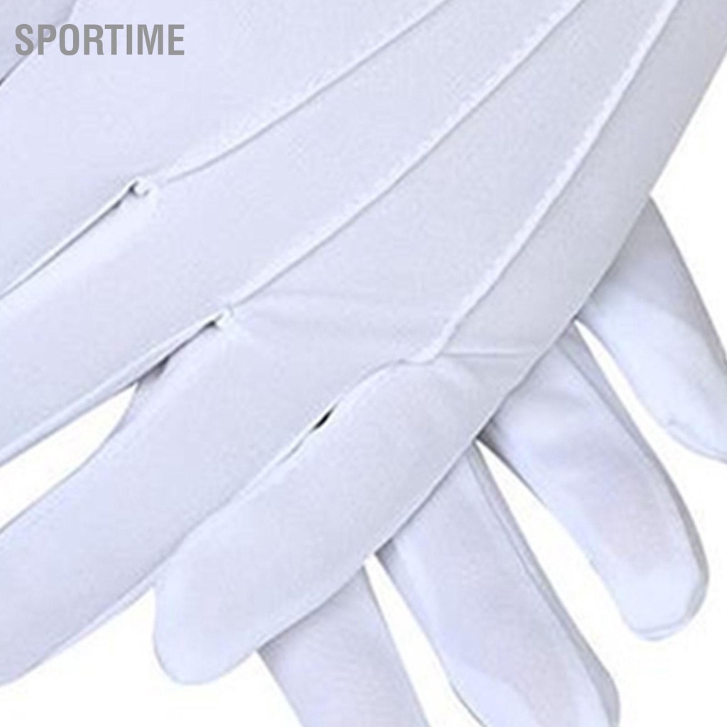 Bán hàng nóng Trắng Găng Tay Mỏng Co Giãn Thoáng Khí Nghi Lễ Diễu Hành Người Lớn Đồng Nhất Ngoài Trời Lái Xe Leo Núi Đi