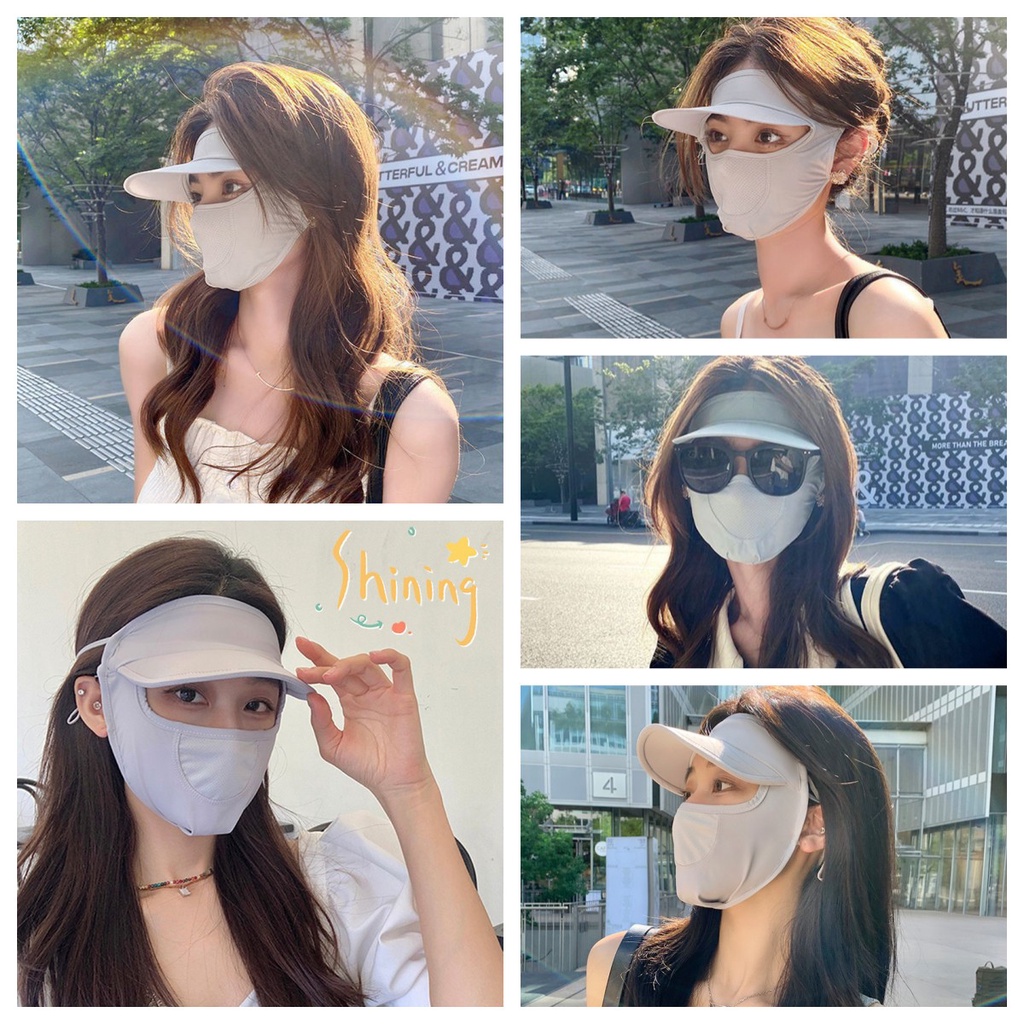 Khẩu Trang Chống Nắng Thoáng Khí Kèm Tấm Che Bảo Vệ Toàn Diện