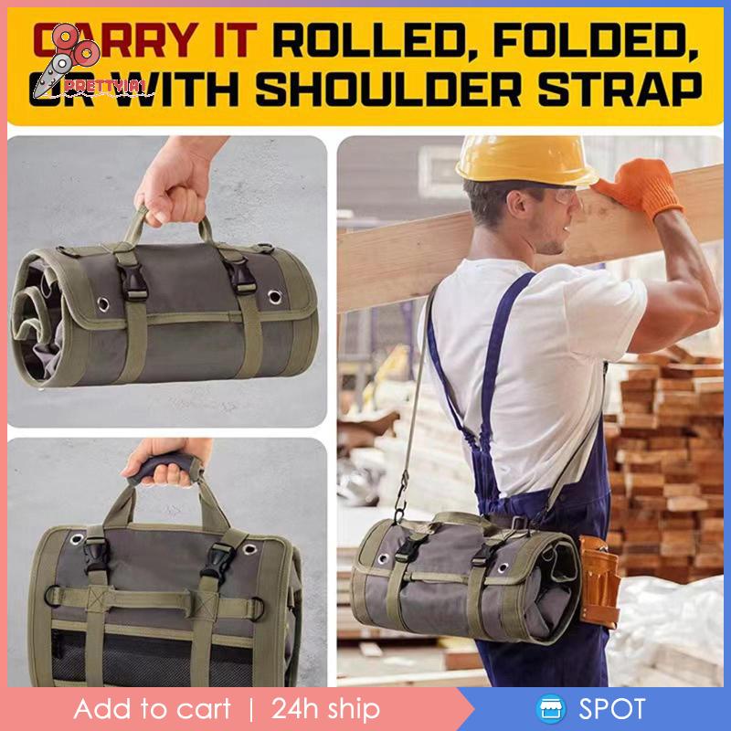 [Prettyia1] Túi Cuộn Đựng Dụng Cụ Sắp Xếp Gọn Gàng Có Thể Tháo Rời Cho Plum