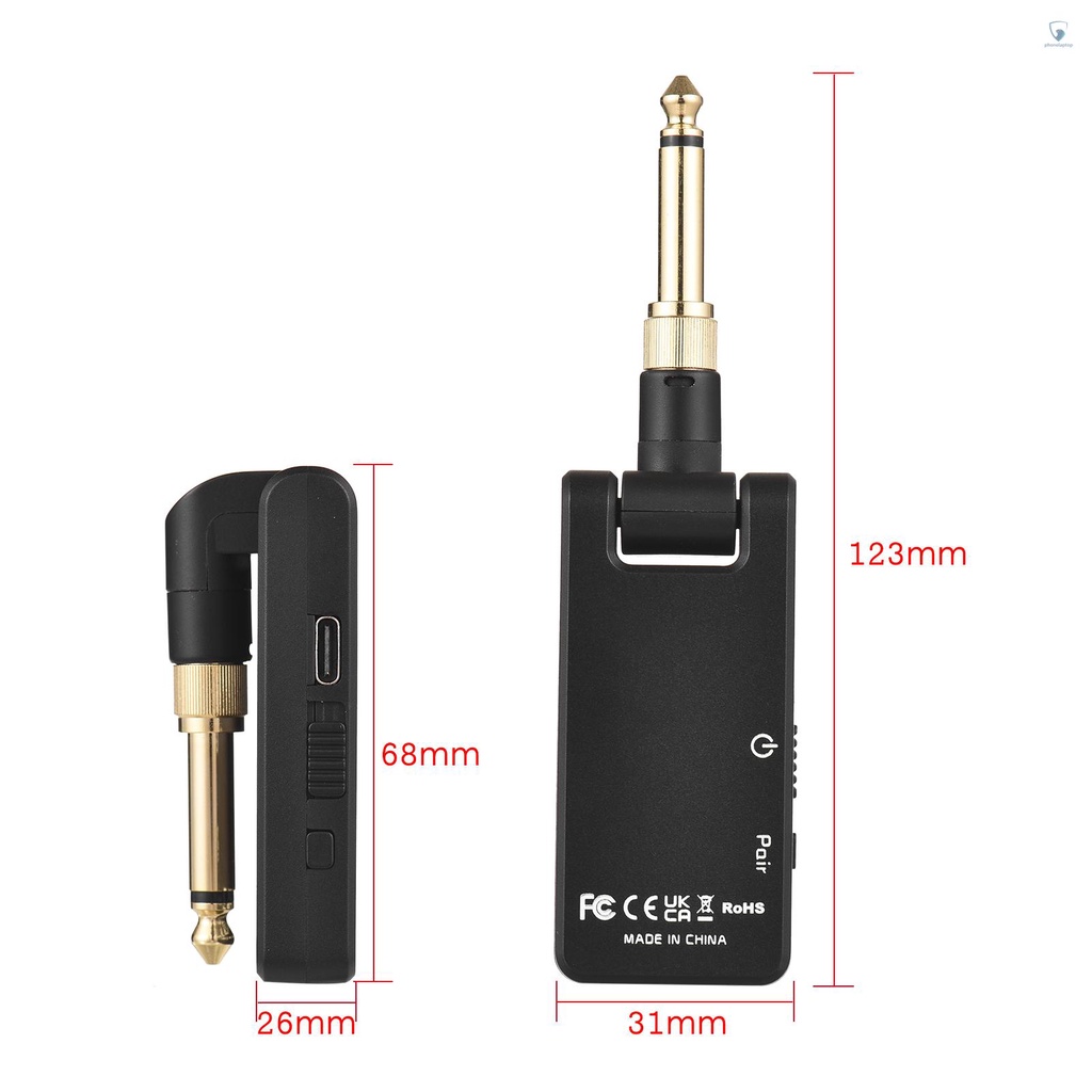 Thiết Bị Nhận Tín Hiệu Không Dây WP-8 WP-8 Kèm Hộp Sạc 3.5mm &amp; 6.35mm Cho Đàn Guitar Bass