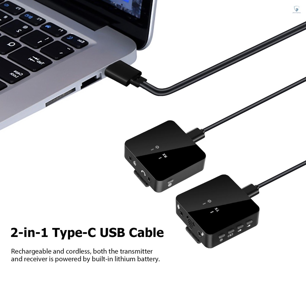 Micro Không Dây Có Kẹp Và Sạc 2 Đầu Nhận Tín Hiệu