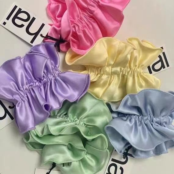 [F &amp; X] Dây Cột Tóc Vải HAI Lớp Cao Cấp Cảm Giác Giống Nhau Phong Cách Ba Lê FF Tự Làm