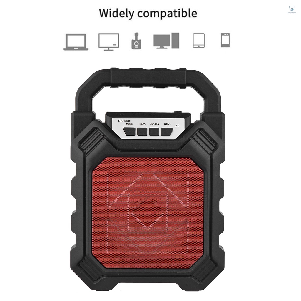 Loa Không Dây Kiêm Micro Mini Sử Dụng Pin Có Thể Sạc Lại Dùng Khi Hát Karaoke Ngoài Trời