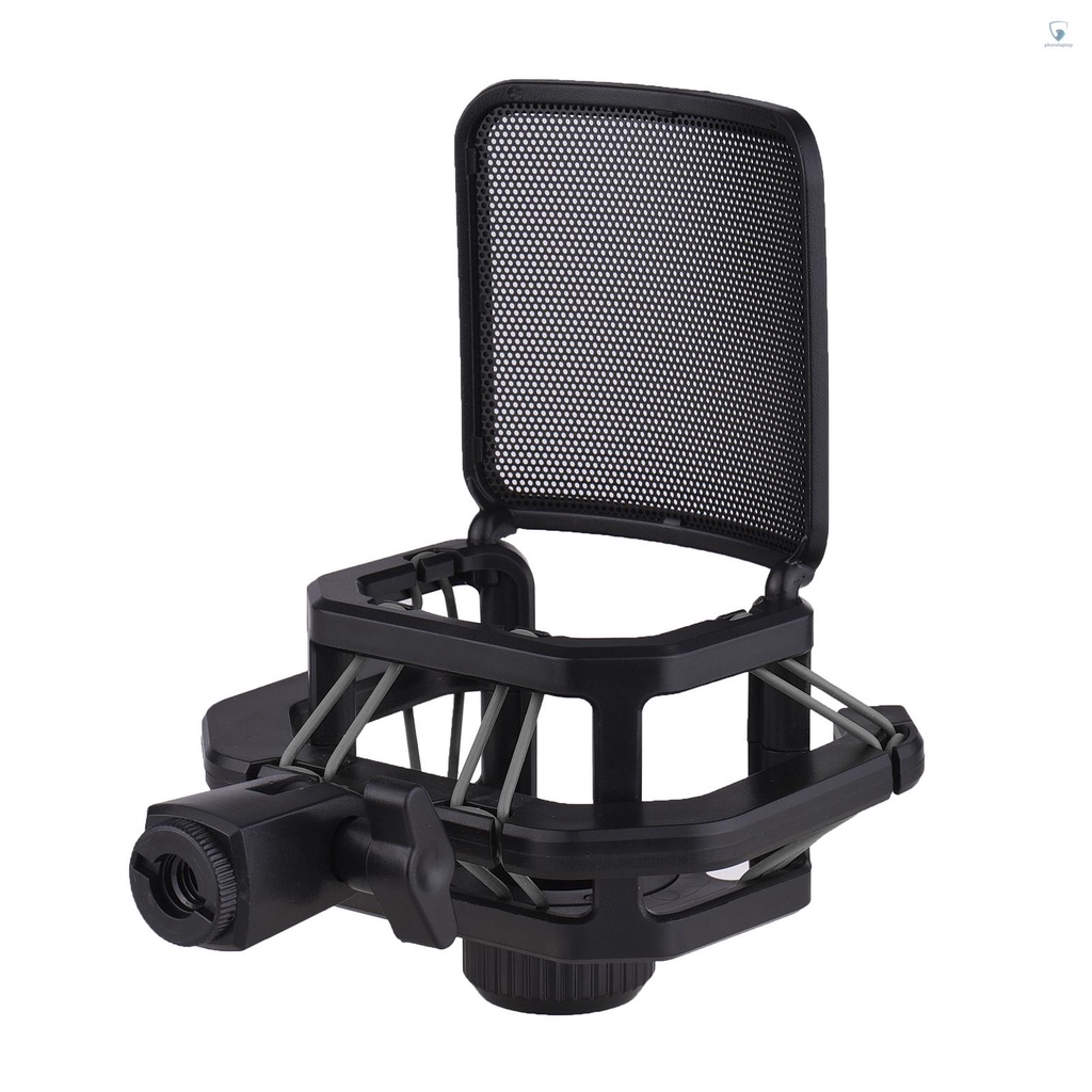 Giá Đỡ Micro Chống Rung Bằng Nhựa + Bộ Lọc Kim Loại Thông Dụng Cho Đường Kính 23.5mm-24.5mm