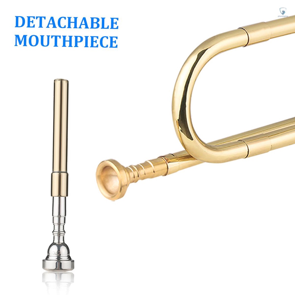 Kèn Trumpet Bằng Đồng Thau Mạ Vàng 18.7 Inch Dành Cho Người Mới Bắt Đầu