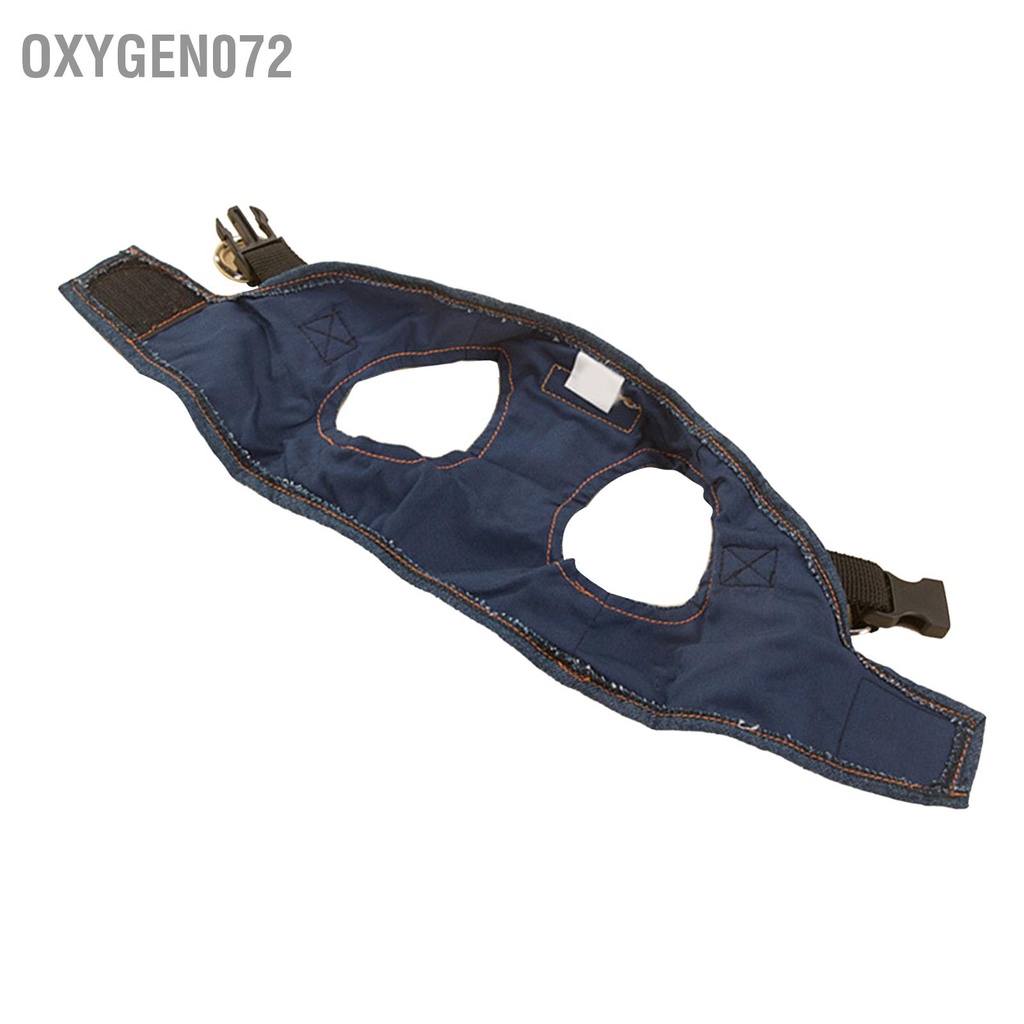 Oxygen072 Màu Xanh Thú Cưng Áo Dây Xích Vải Denim Đi Bộ Thoải Mái Chó Dụng Cụ Sân Vườn