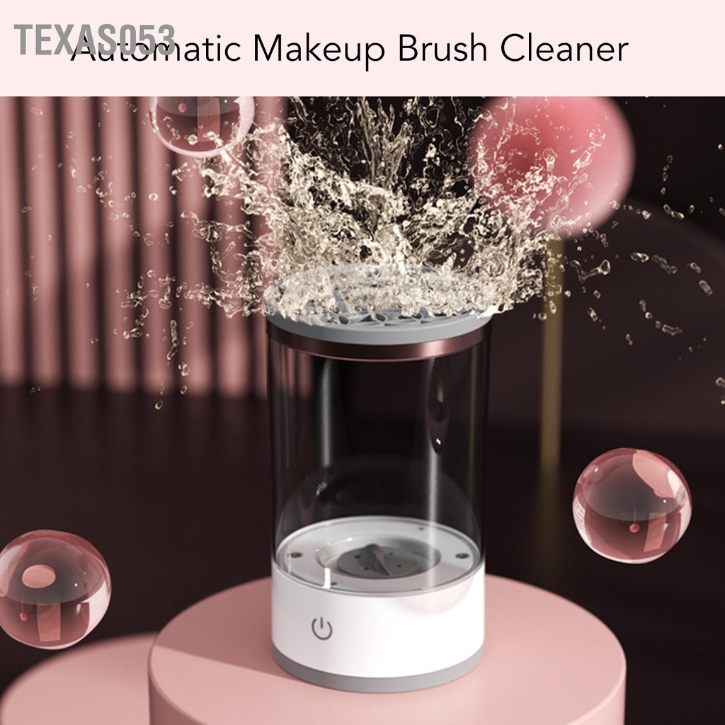 Texas053 Máy làm sạch cọ trang điểm bàn chải tự động Spinner Mỹ phẩm điện quay
