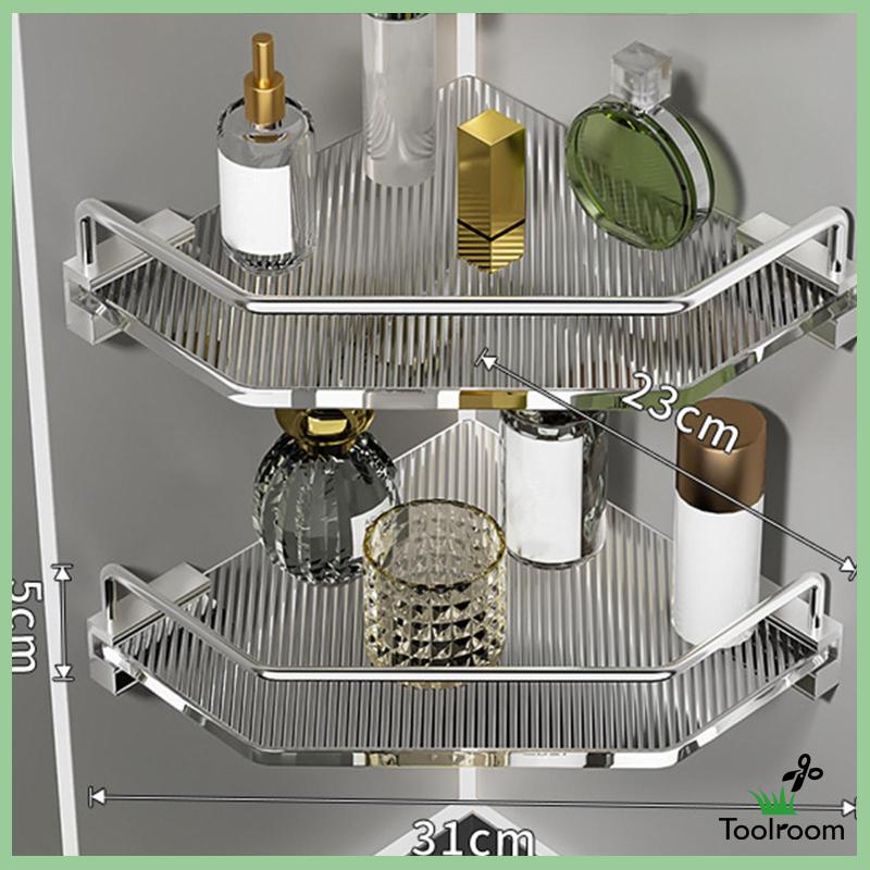 Kệ Đựng Đồ Dùng Gắn Góc Tường Nhà Tắm Chống Gỉ Tiện Dụng