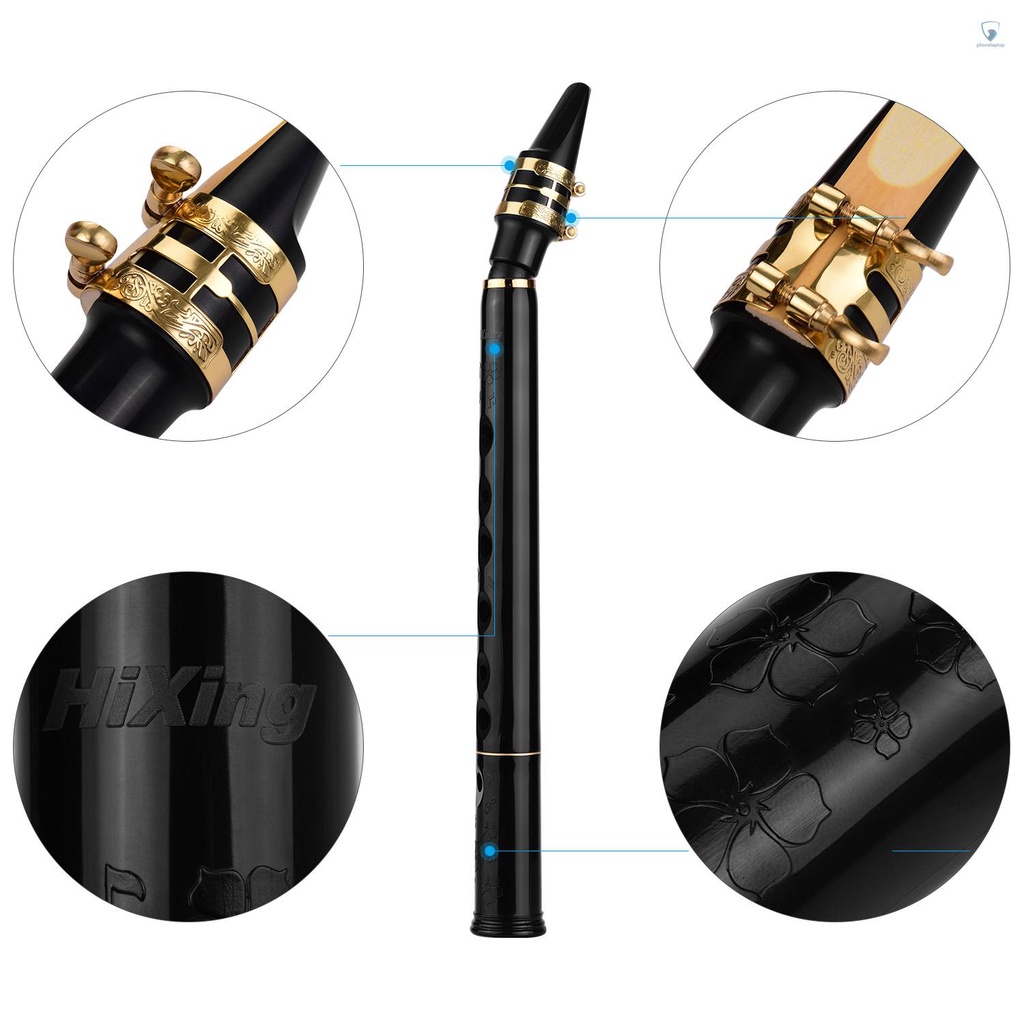 Set 10 Vỏ Kèn Saxophone Mini Bằng Nhựa ABS Kèm Túi Đựng Tiện Dụng