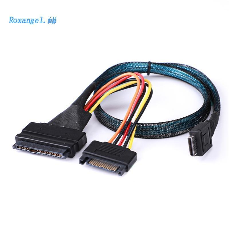 Cáp MINI Oculink4.0 SFF-8611 4i- 42pin Sang SFF-8639 U.2 50cm SFF-8611 - SFF-8639 + 15p