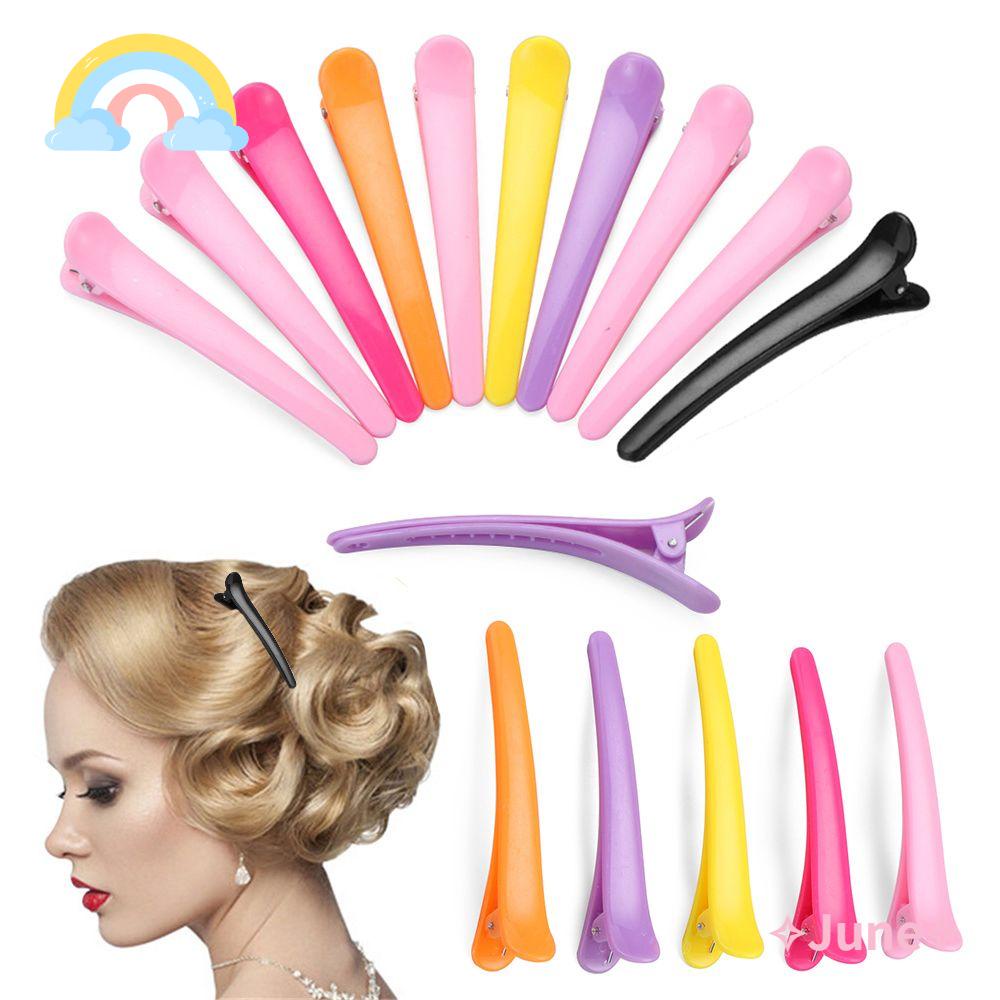 Set 10 Kẹp Tóc Bằng Nhựa Dùng Trong Salon Làm Tóc