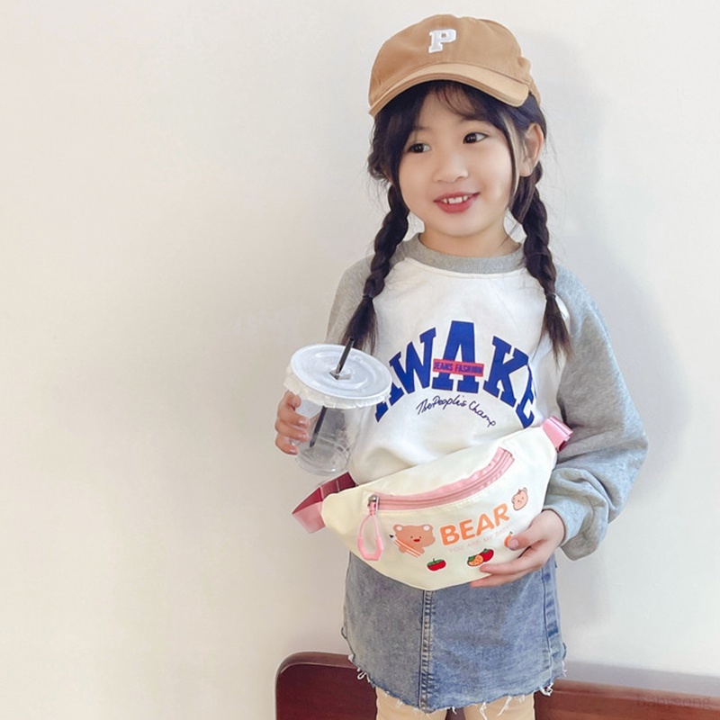 Túi Đeo Chéo Họa Tiết Hoạt Hình Trọng Lượng Nhẹ Phong Cách Hàn Quốc Dành Cho Trẻ