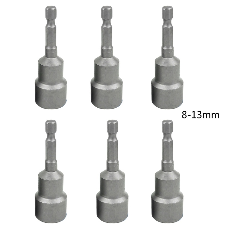 Set 6 Đầu Nối Mũi Khoan Lục Giác Từ Tính Mạnh Mẽ 6mm-14mm