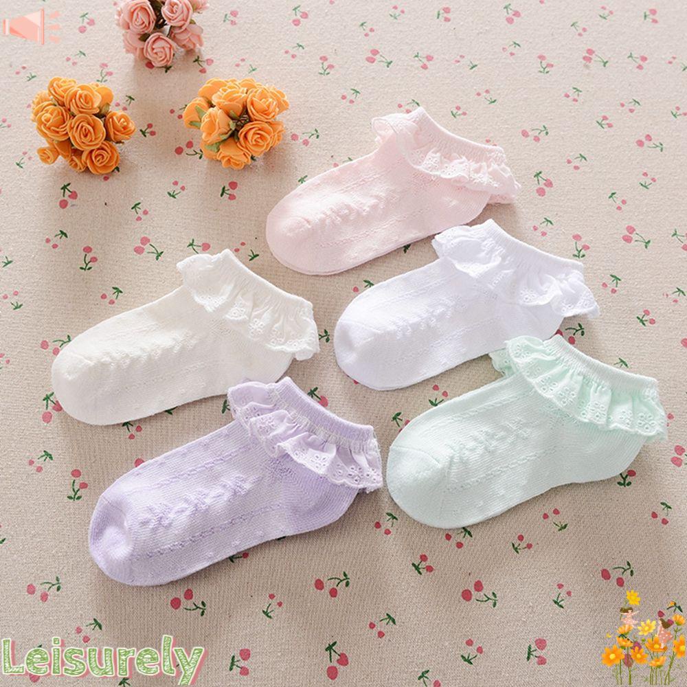Vớ cổ thấp chống trượt cho bé gái sơ sinh