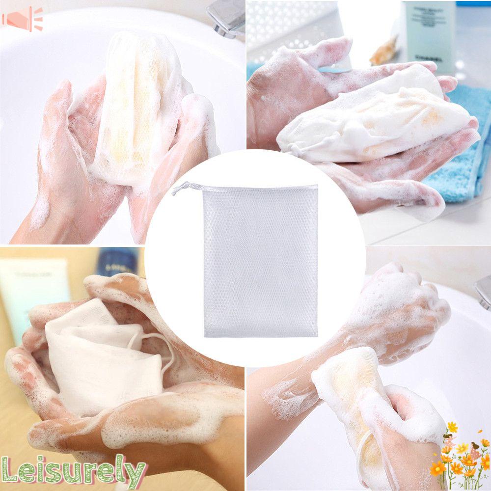 Túi Lưới Tạo Bọt Xà Phòng Rửa Mặt Dạng Treo Cho Phòng Tắm