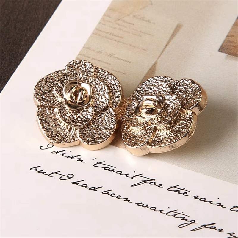 Set 10 Nút Áo Kim Loại Hình Hoa Hồng Thời Trang