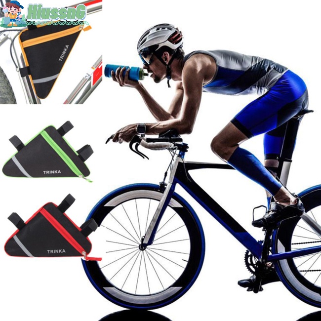 Túi Tam Giác Đựng Vật Dụng Gắn Khung Xe Đạp Chống Nước Phản Quang Kích Thước 19X18