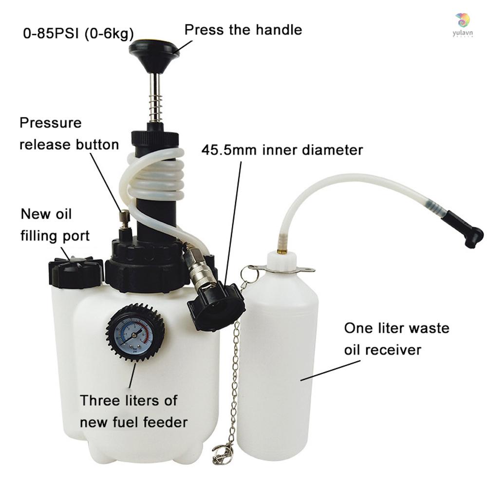 Dụng Cụ Bơm Dầu Phanh Xe Hơi 3L Thay Thế Chuyên Dụng