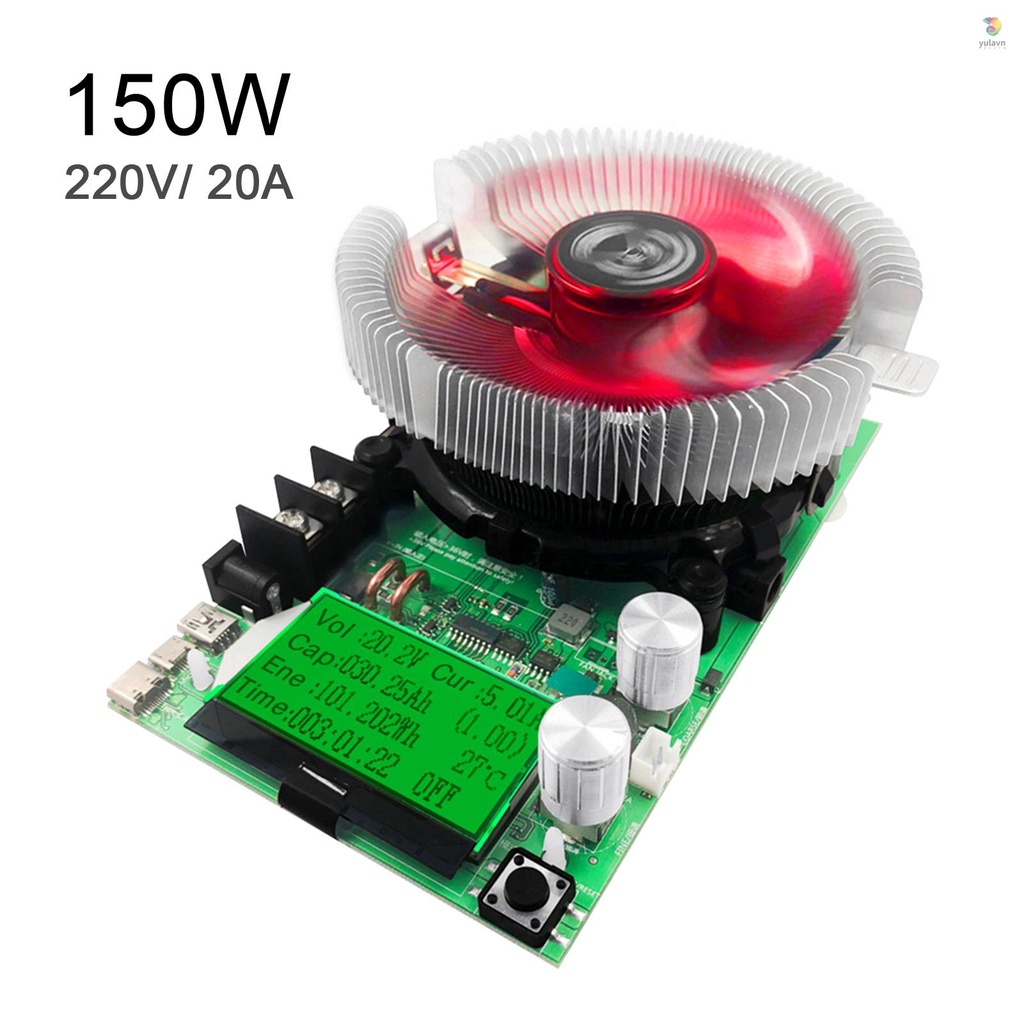 Đồng Hồ Đo Dung Lượng Pin 150W 200V 20A Màn Hình LCD Kỹ Thuật Số Chuyên Dụng