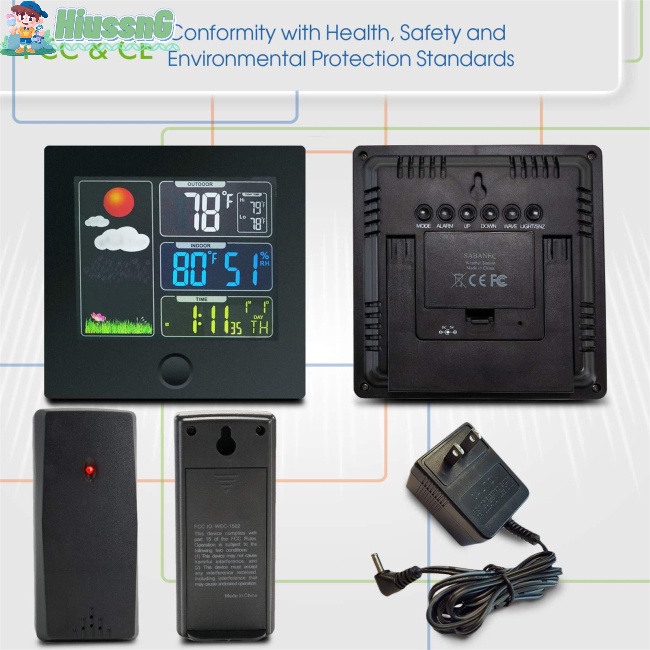 Đồng Hồ Báo Thức Kỹ Thuật Số Lcd Đa Năng Hiển Thị Nhiệt Độ Và Độ Ẩm Không Khí