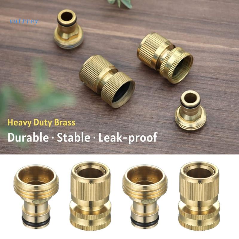 Set 2 Cặp Đầu Nối Ống Nước Tưới Cây 3 / 4 &quot;Bằng Đồng Thau