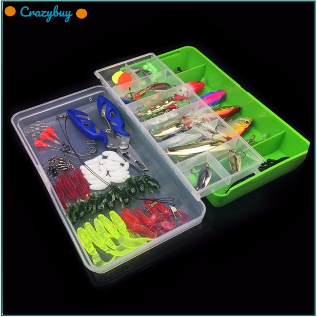 Cr Bộ 100 Hộp Đựng Mồi Câu Cá Tiện Dụng