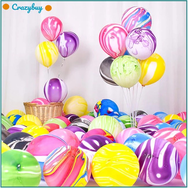Cr Set 10 Bong Bóng 10inch Nhiều Màu Sắc Xinh Xắn Dùng Để Trang Trí Bữa Tiệc