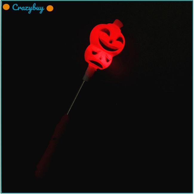 Cr Gậy Phát Sáng Led 3 Chế Độ Hình Bí Ngô Phong Cách Halloween Độc Đáo Cho Bé
