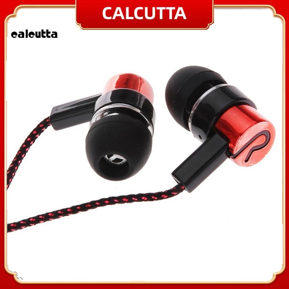 Tai Nghe Nhét Tai Jack 3.5mm Bass Trầm Thiết Kế Dây Bện Thời Trang Cho Điện Thoại