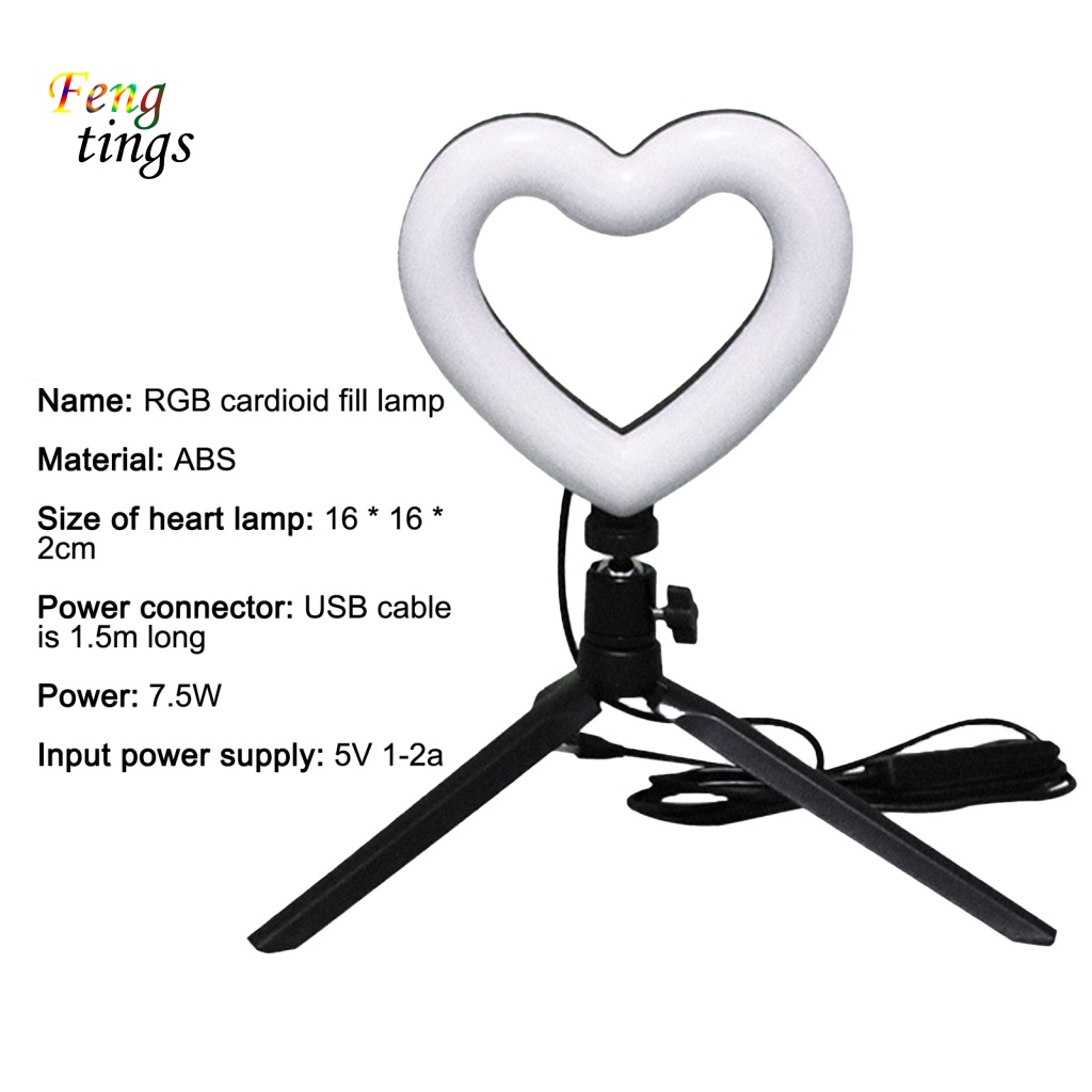 [Ft] Vòng Đèn LED Tròn Điều Khiển Trang Điểm Tiện Lợi