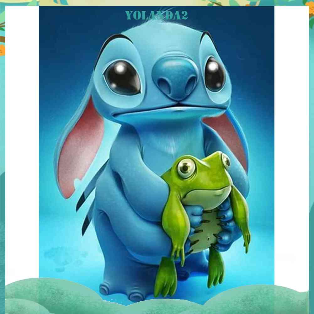 Tranh Đính Đá Kim Cương Toàn Bộ 5D DIY Hình Vẽ Ếch Nhỏ