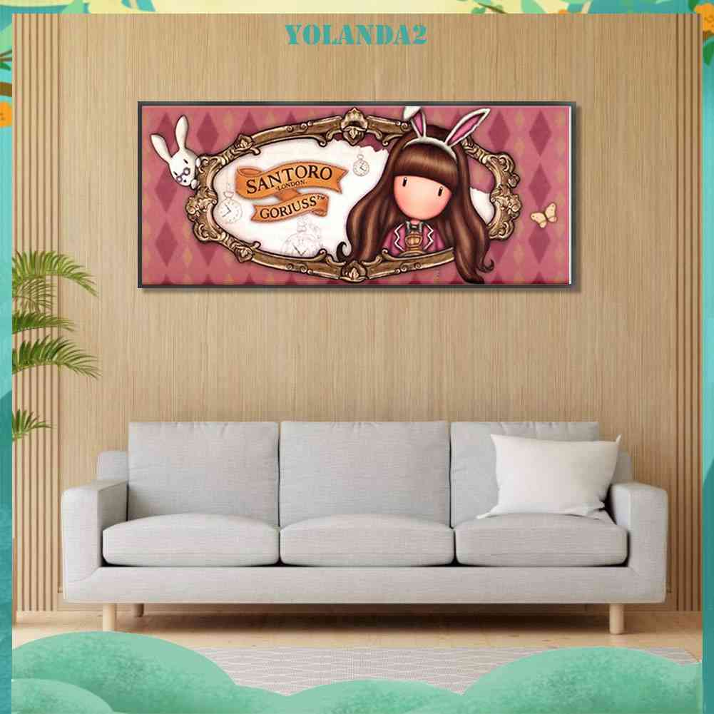 Bộ Tranh Đính Đá 5D Họa Tiết Búp Bê Nghệ Thuật Độc Đáo DIY Dùng Trang Trí