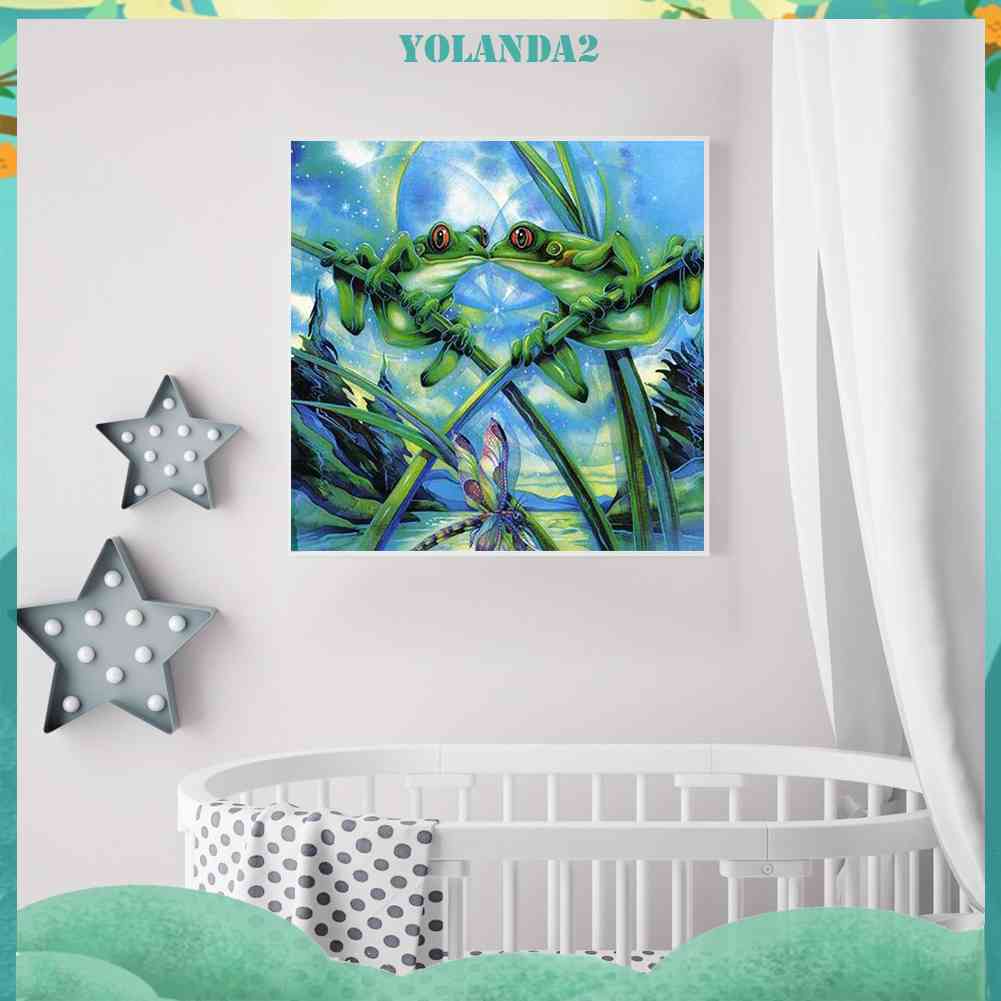 Tranh Đính Đá Kim Cương Toàn Bộ 5D DIY Hình Vẽ Ếch